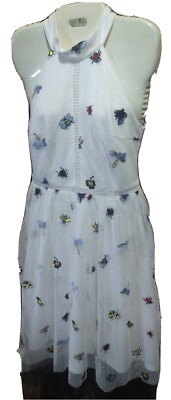 ModCloth Liza Luxe Defining Divine Insect Dress White Size M