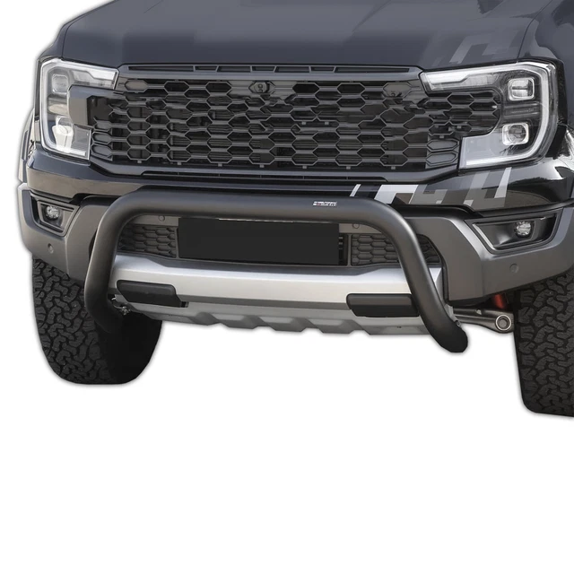 BLACK BULL BAR NUDGE BAR for Ford Ranger Raptor 2023 Ø 76 mm U-BAR EC ...