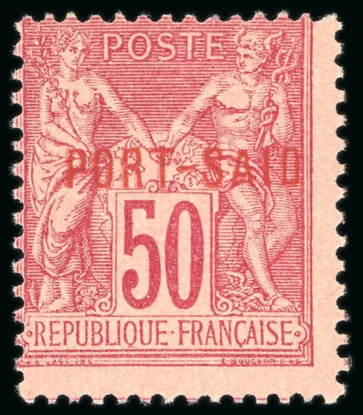 Timbres Colonies françaises Port-Saïd Y&T n°13A **
