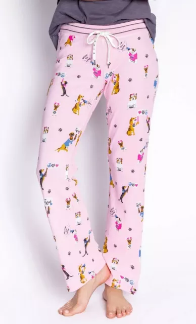 NEW PJ Salvage Woof Love Dog/Puppy Lounge Pants Pajama Sleep Bottoms Women's L