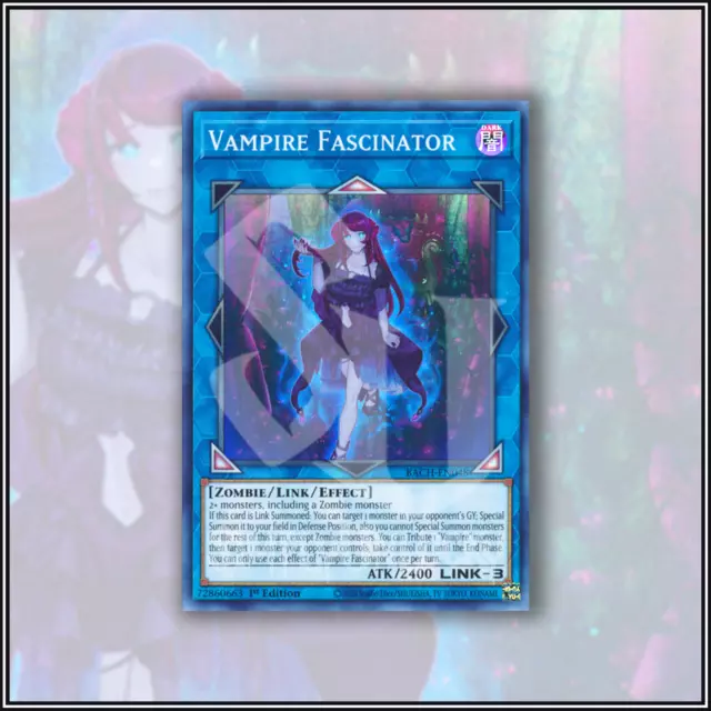 YuGiOh VAMPIRE FASCINATOR | SCARY DECK ▪️ SUPER RARE ▪️ 1ST EDITION 💎