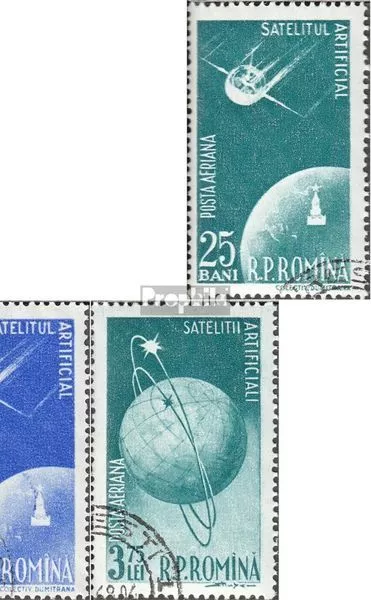 Romania 1677-1680 (complete issue) used 1957 Satellites