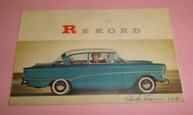 Greece 'Opel Rekord' Vtg Greek Advertising Card Car Sales Store Athens 1961