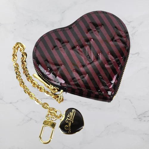 [Rank SA] LOUIS VUITTON M91713 Porte Monnaie Coeur Rayures Coin Purse [Used]