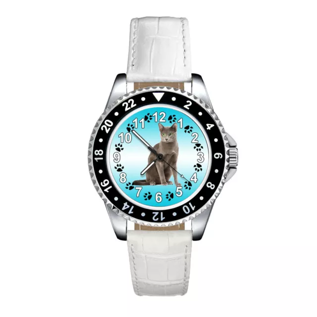 Burmese Kitten Cat Unisex Mens Ladies Leather Strap Quartz Wrist Watch