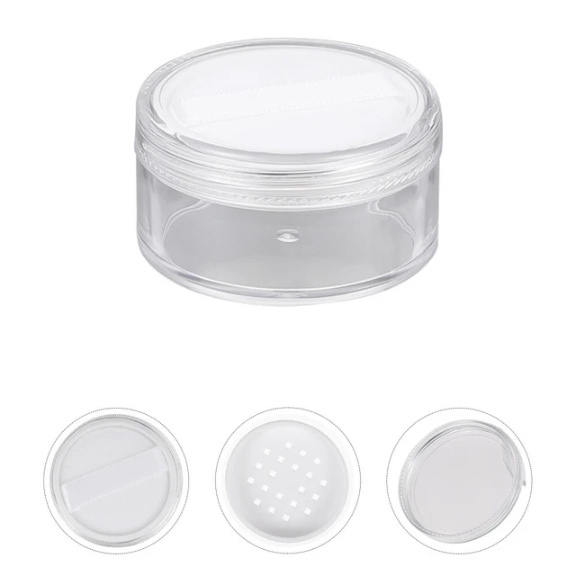 4 pezzi scatole di plastica vuote sciolte in polvere portatili viaggio custodie cosmetiche con