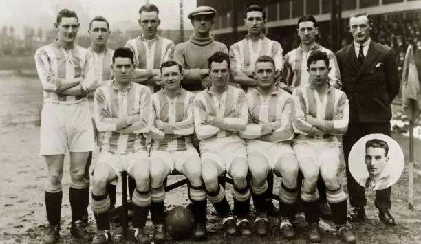 Football Huddersfield Town Team Group 1927 Old Photo