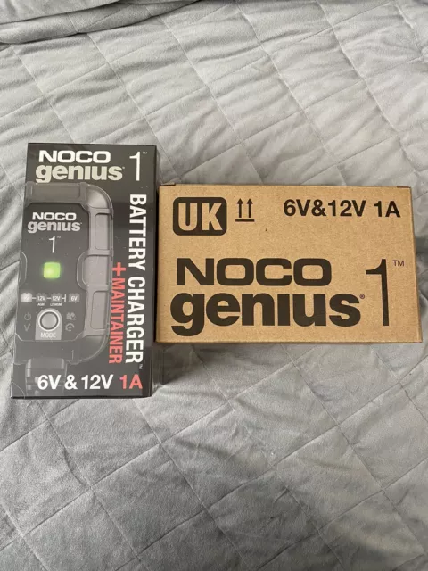 NOCO GENIUS1UK, 1A Car Battery Charger, 6V and 12V Portable Smart Charger (NEW)2