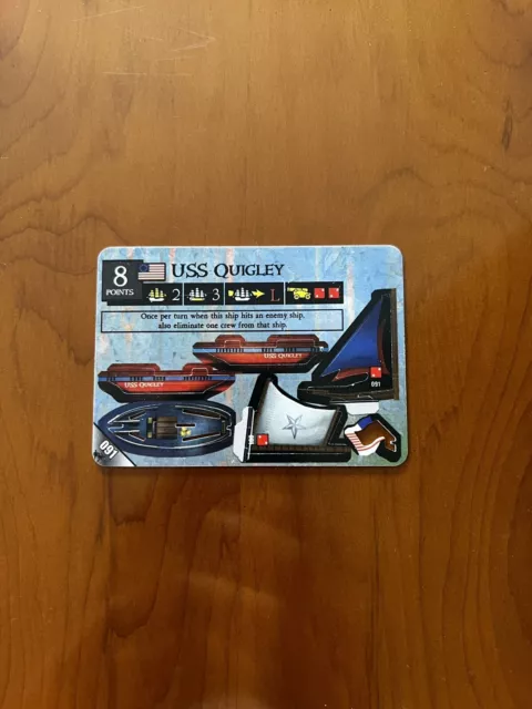 Pirates Wizkids CSG Pocketmodel USS QUIGLEY New & Unpunched Mysterious Islands