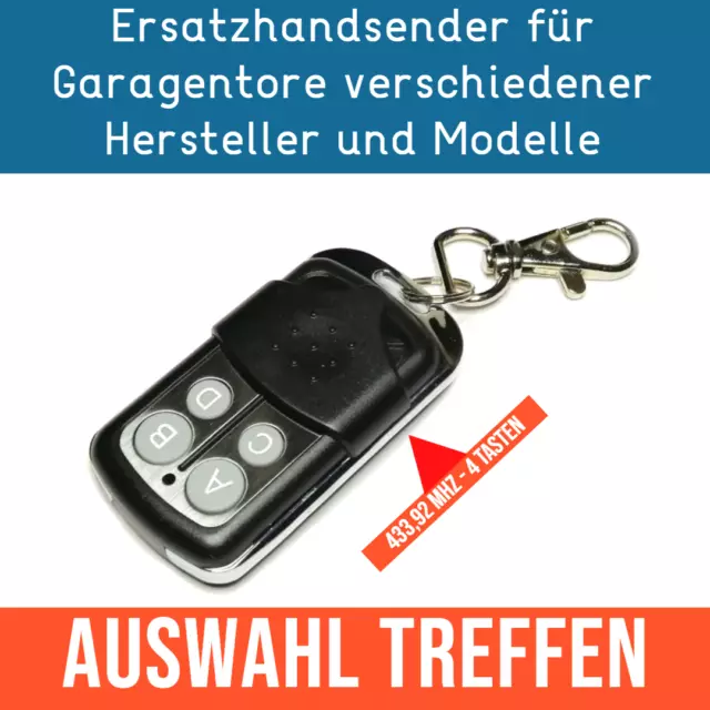 Handsender Sender für Garagentore, Garage, Tor - 433 MHz - AUSWAHL TREFFEN