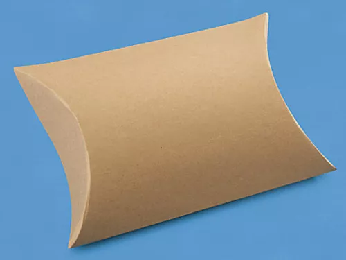 15 Chipboard 4 1⁄2 x 4 1⁄2 x 1 1⁄2" Kraft Pillow Boxes favor gift Recycled