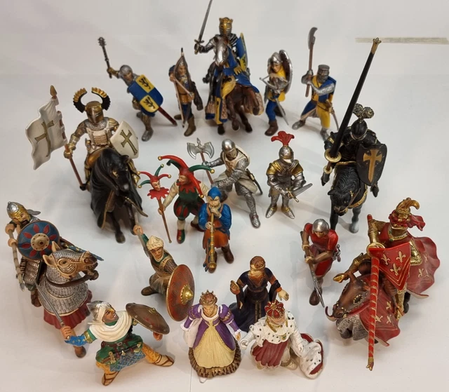 SCHLEICH FIGUREN AUSWAHL: Ritter, auch mit Pferd, König, Hofnarr u.a