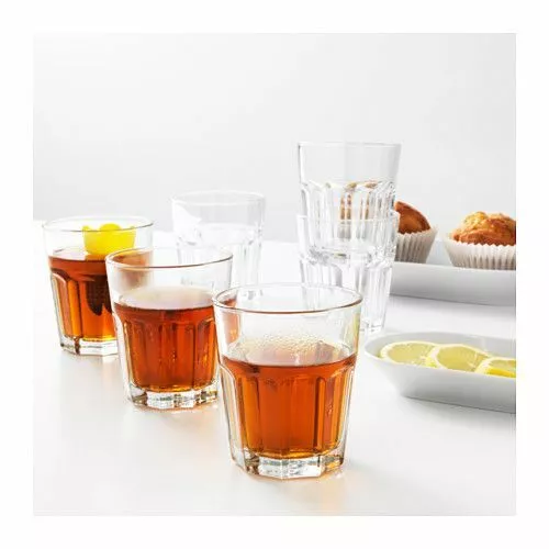 6 x IKEA POKAL Clear Glass 27cl