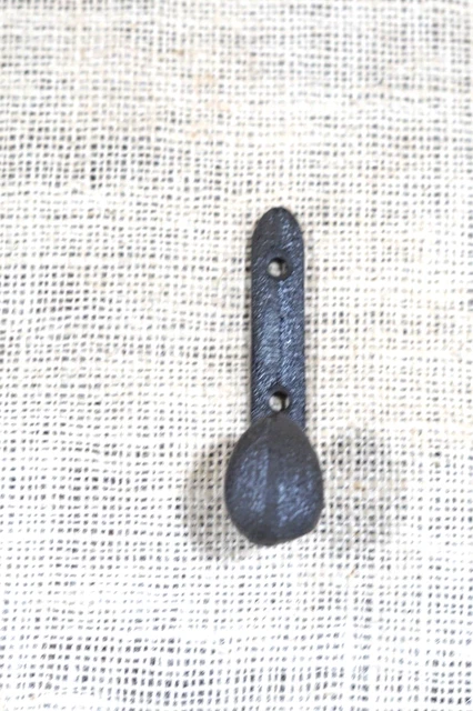 4 Rustic Coat Hooks Cast Iron Wall Mount Hat Hook Towel Railroad Spikes Bath 3