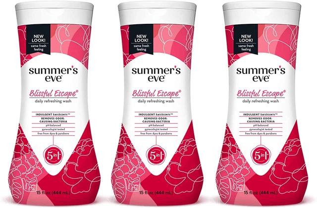 Summer's Eve Feliz Escape Diario Refrescante Femenino Lavado, Elimina el Olor, Ph Ba