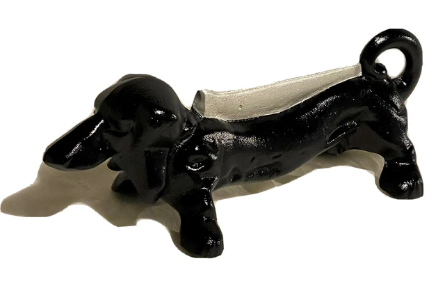 Vintage Cast Iron Dachshund Wiener Dog Boot Shoe Scraper Door  Stop