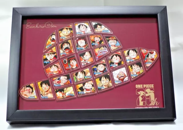 "ONE PIECE" 25th anniversary framed pin set "LUFFY" Limited production from JP