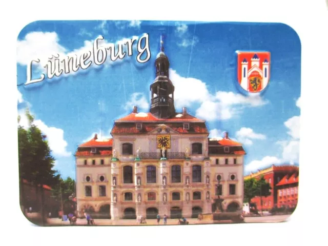 Lüneburg Relief 3D Optik unebener Magnet Germany Souvenir 9 cm