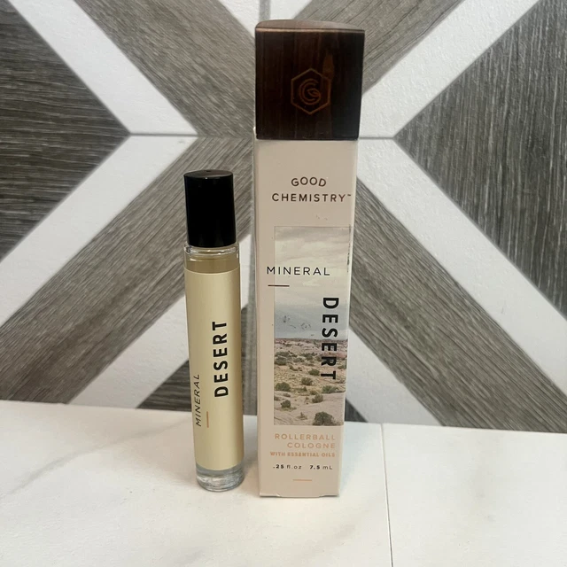 Good Chemistry MINERAL DESERT Rollerball Cologne w/ Essential Oils .25 oz Unisex