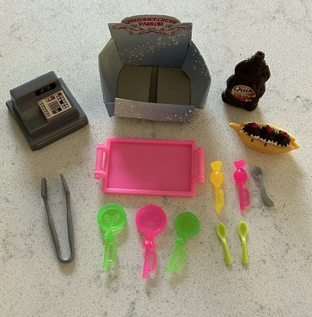 VTG 1998 BARBIE Candy and Ice Cream Parlor Mattel REPLACEMENT PARTS Lot
