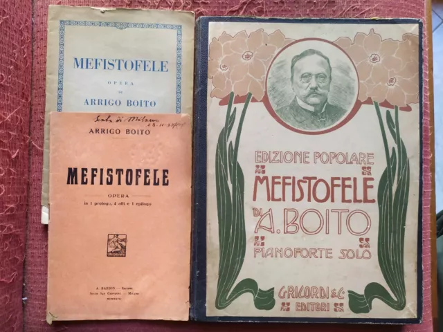 MEFISTOFELE di ARRIGO BOITO EDIZIONE POPOLARE PIANOFORTE SOLO - RICORDI 1910