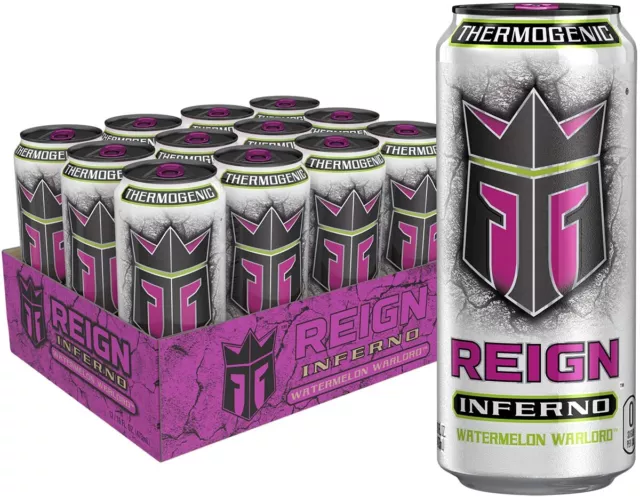 REIGN Inferno Watermelon Warlord, Fuel, Fitness and Performance Drink,