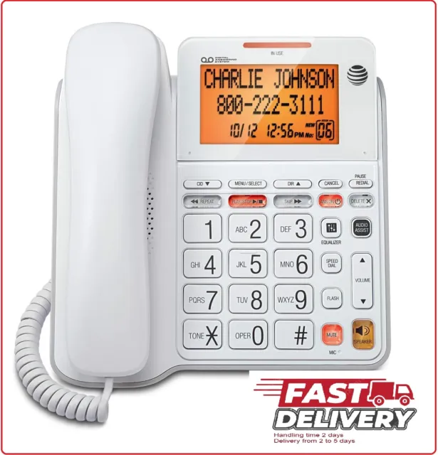 AT&TCL4940 Corded Standard Phone with Answering System and Backlit Display,🧑‍🎓