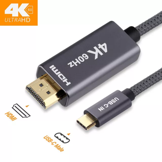 USB C to HDMI AV Cable, 4K HDMI For MacBook Pro M1 M2/Air M1 M2 Ipad pro iMac