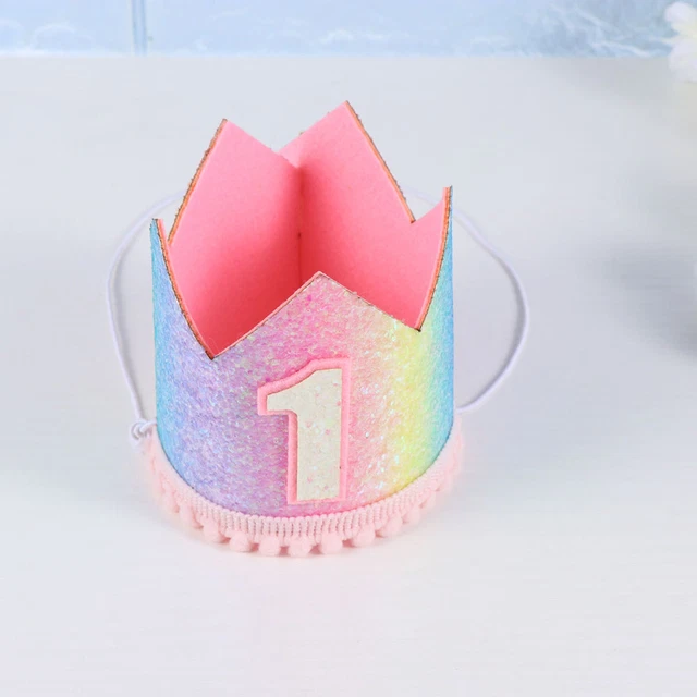 Decorazioni primo compleanno ragazza regali ragazze fasce neonato cappello principessa bambino
