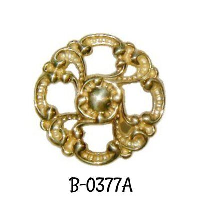 Brass Knob Antique Victorian Style Cast Brass KNOB - 1-3/16" diameter Vintage