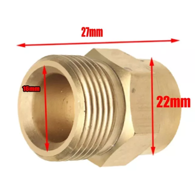 1/4 F M22 Brass Adapter for High Pressure Water Tools and Washer Equipment