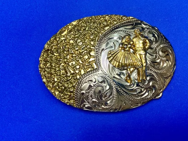 Wilmarth Western Line Country Music Square Dancing Couple Belt Buckle 3