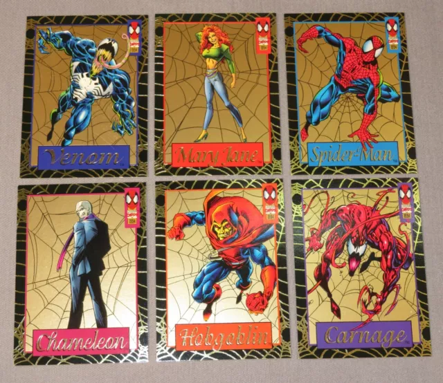 1994 Fleer Ultra Amazing Spider-Man "GOLD WEB FOIL" Chase Card Complete Set 1-6