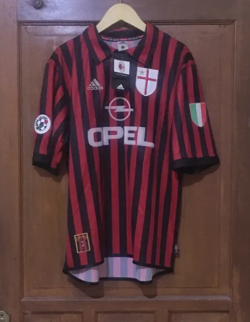 BNWT Maglia Calcio Ac Milan Home 1999-00 Centenary 100 Jersey Shirt MALDINI L