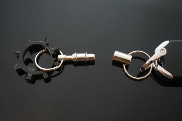 Detachable Key Ring Fob Buckle EDC Screwdriver Allen Wrench Bottle Opener Black