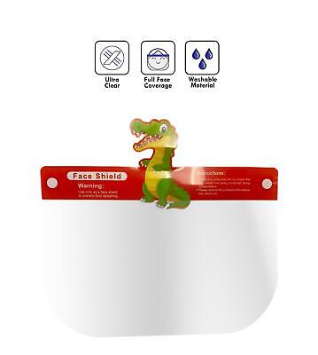 Kids Face Shield Protection Cover Guard Reusable Safety Visor Alligator 4 Pack 2