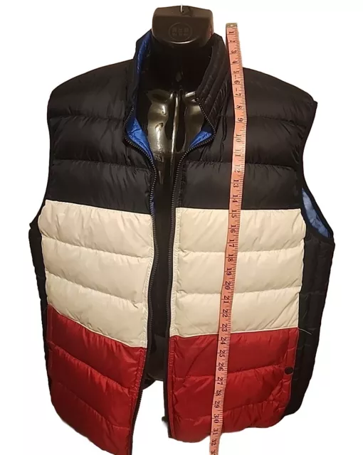 Tommy Hilfiger Mens Multicolor Colorblock Reversible Puffer Vest Jacket Size XXL