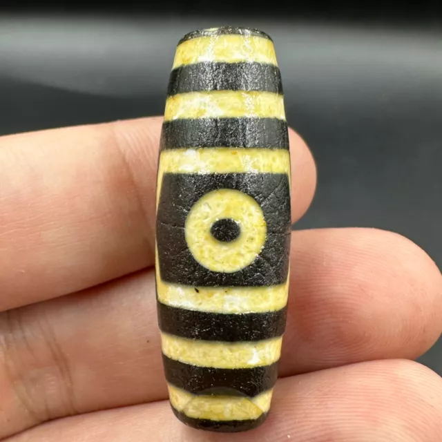 Very unique ancient indo Tibetan Himalayan pumtek Dzi old bead
