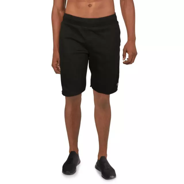CHAMPION MENS BLACK Fleece Cut-Off Sweat Shorts Athletic L BHFO 8239 ...