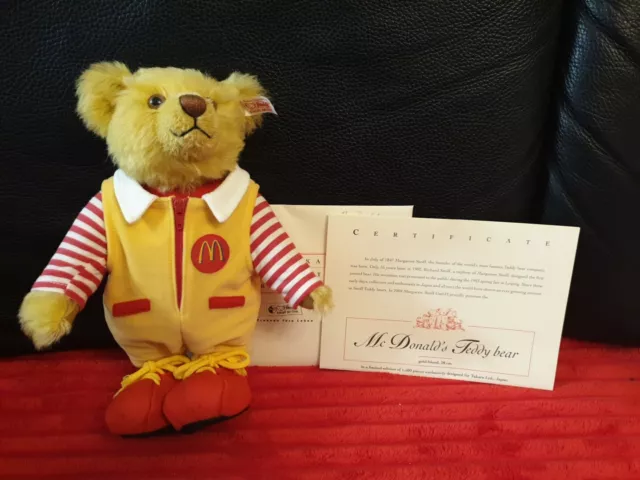 Steiff x Mc Donald's Teddy Bär für Japan 676024 2004 Mit Zertifikat 2