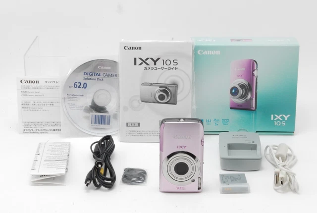 [NEAR MINT IN BOX] Canon IXY 10S PowerShot IS DIGITAL ELPH IXUS 210 Pink JAPAN