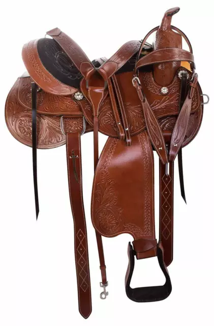 Western Parade Show Pleasure Trail Horse Leather Saddle Tack Set