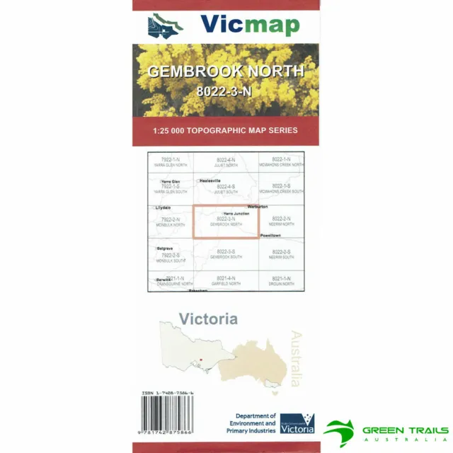 Vicmap Gembrook North 8022-3-N Map 25K Topographical Map 1st Edition 2013
