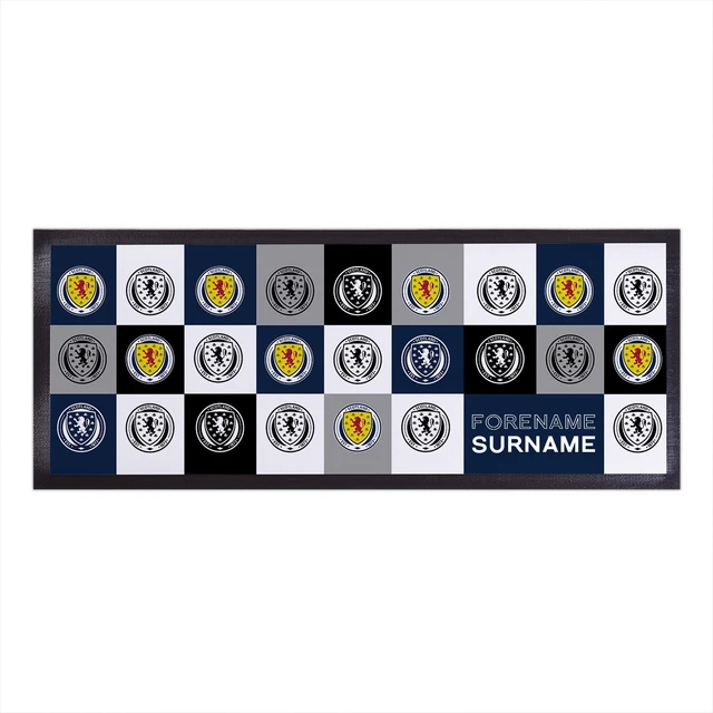 Scotland FC Officially Licensed - Chequered - Personalised Bar Runner