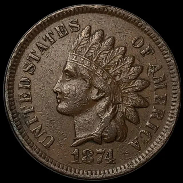 1874 Indian Head Cent Penny  J1678