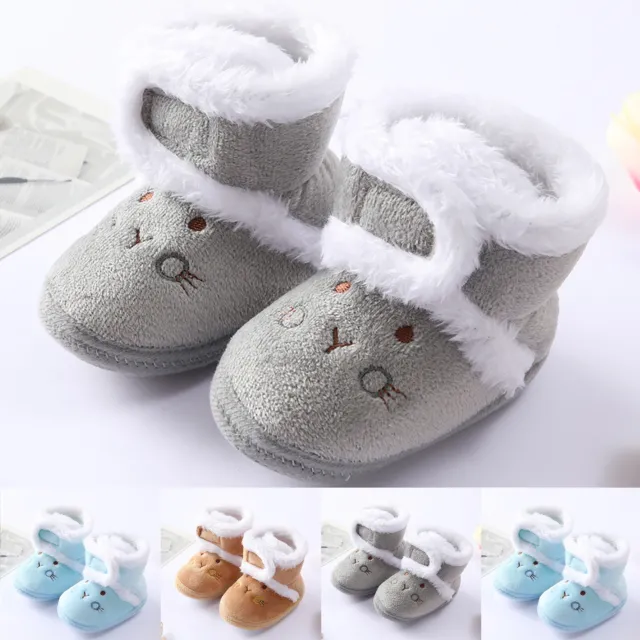 Walking Shoes Baby Girls Boys Soft Booties Snow Boots Infant Toddler Winter