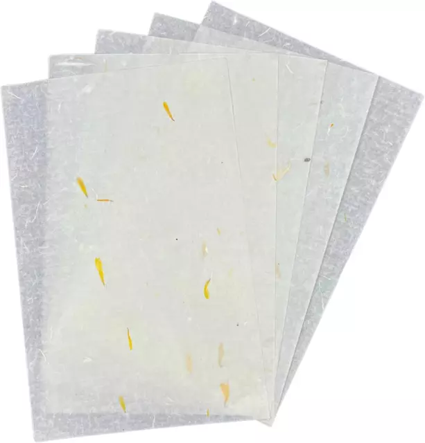 60 hojas A4 papel de morera fibra de madera natural arroz papel hecho a mano decoupage arte