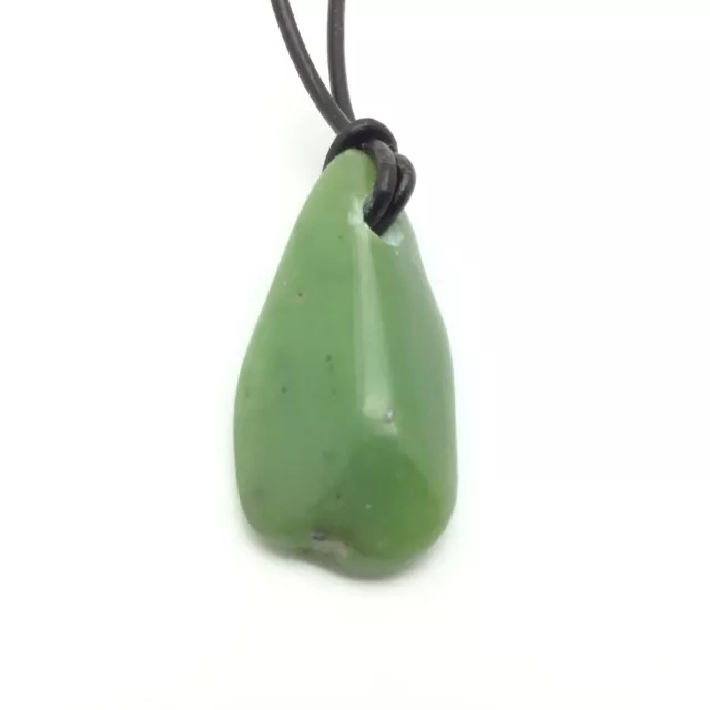 Siberian Jade Pebble Pendant Green Nephrite Jade Stone Necklace Siberia #91