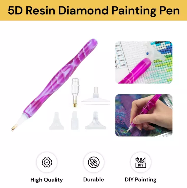 5D 5Head Diamond Painting Pen Tools Resin Point Drill Pens Cross Stitch DIY Art 2