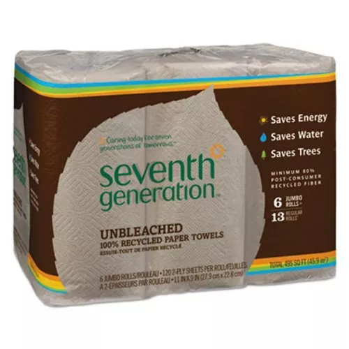 Seventh Generation® Kitchen Paper Towels, 2-Ply, 120 Sheet, 6 Rolls (SEV13737PK)